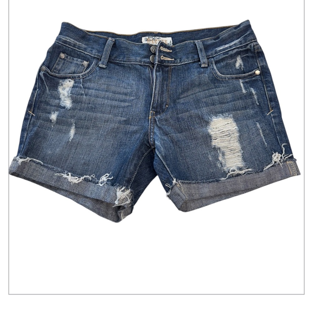 Decree Blue Jean Shorts with Distressed Design Size 5